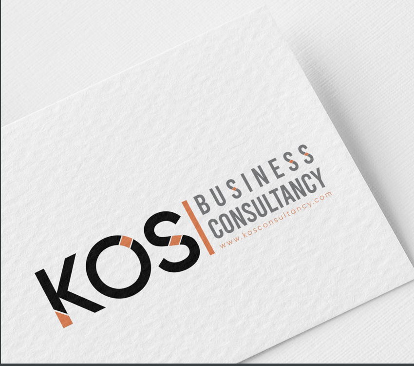 KOS Consultancy business card and logo